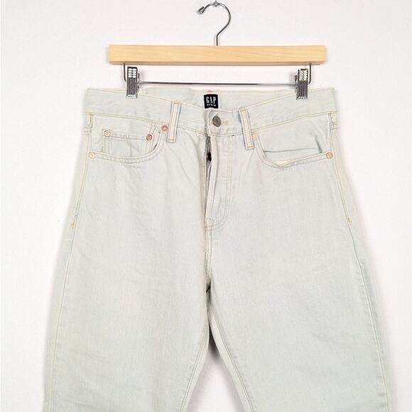 GAP Men's Jean Light Wash Blue Easy Fit Slim Straight Leg Jeans Size 31x30 - Picture 4 of 10